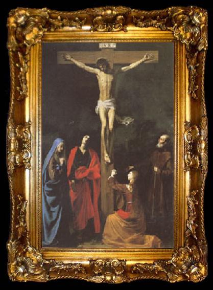 framed  TOURNIER, Nicolas The Crucifixion with St.Vincent de Paul (mk05), ta009-2